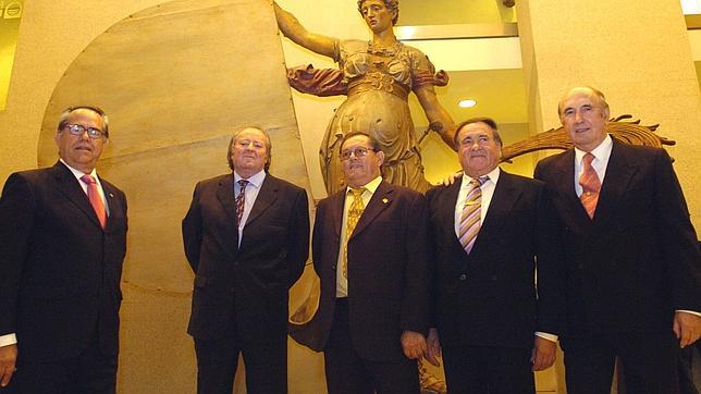 Los Romeros de La Puebla, con Faustino Cabello a la izquierda, en una imagen reciente