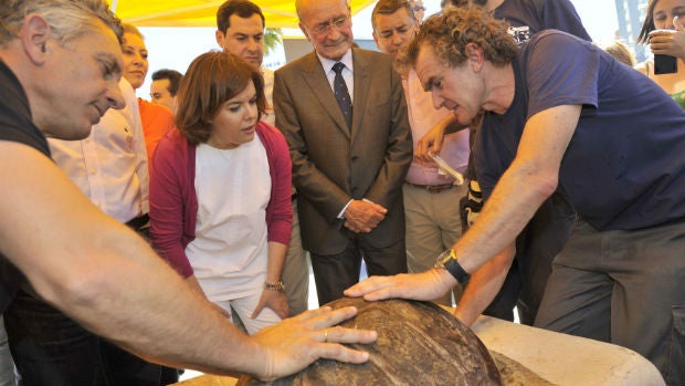 Campaña con sabor a mar para Sáenz de Santamaría en Málaga