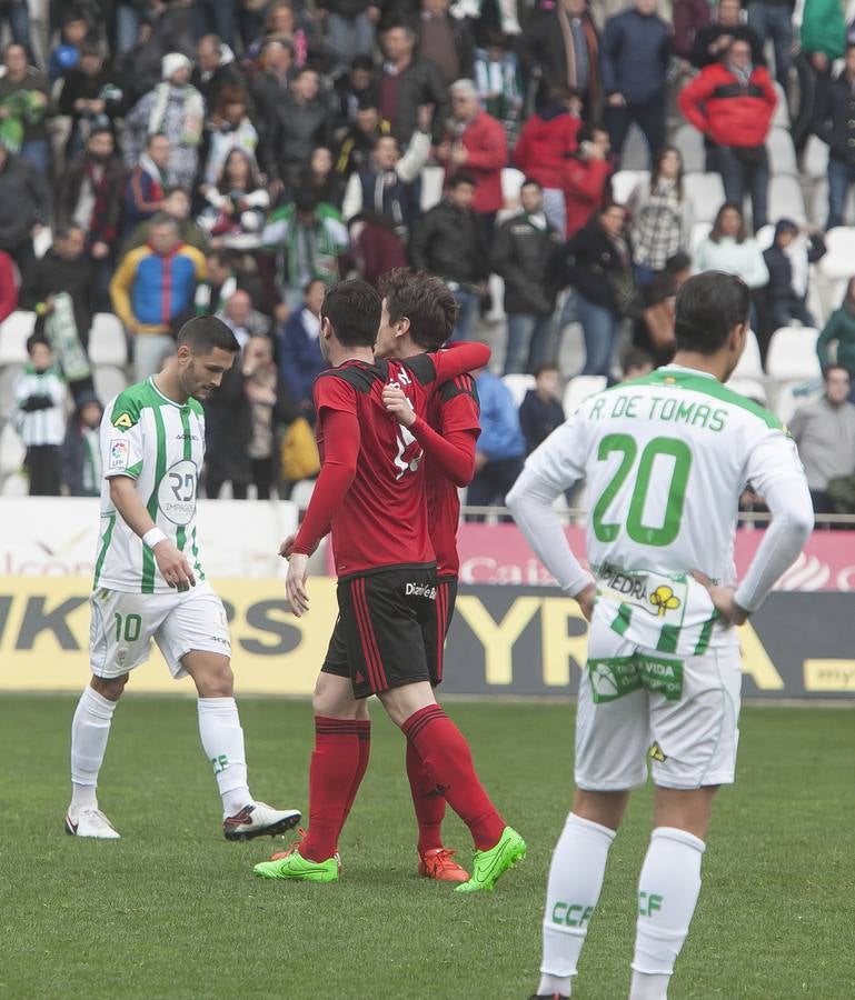 Derrota blanquiverde en El Arcángel (1-2). La lluvia ha sido una de las protagonistas de un vistoso partido entre el Córdoba y el Mirandés