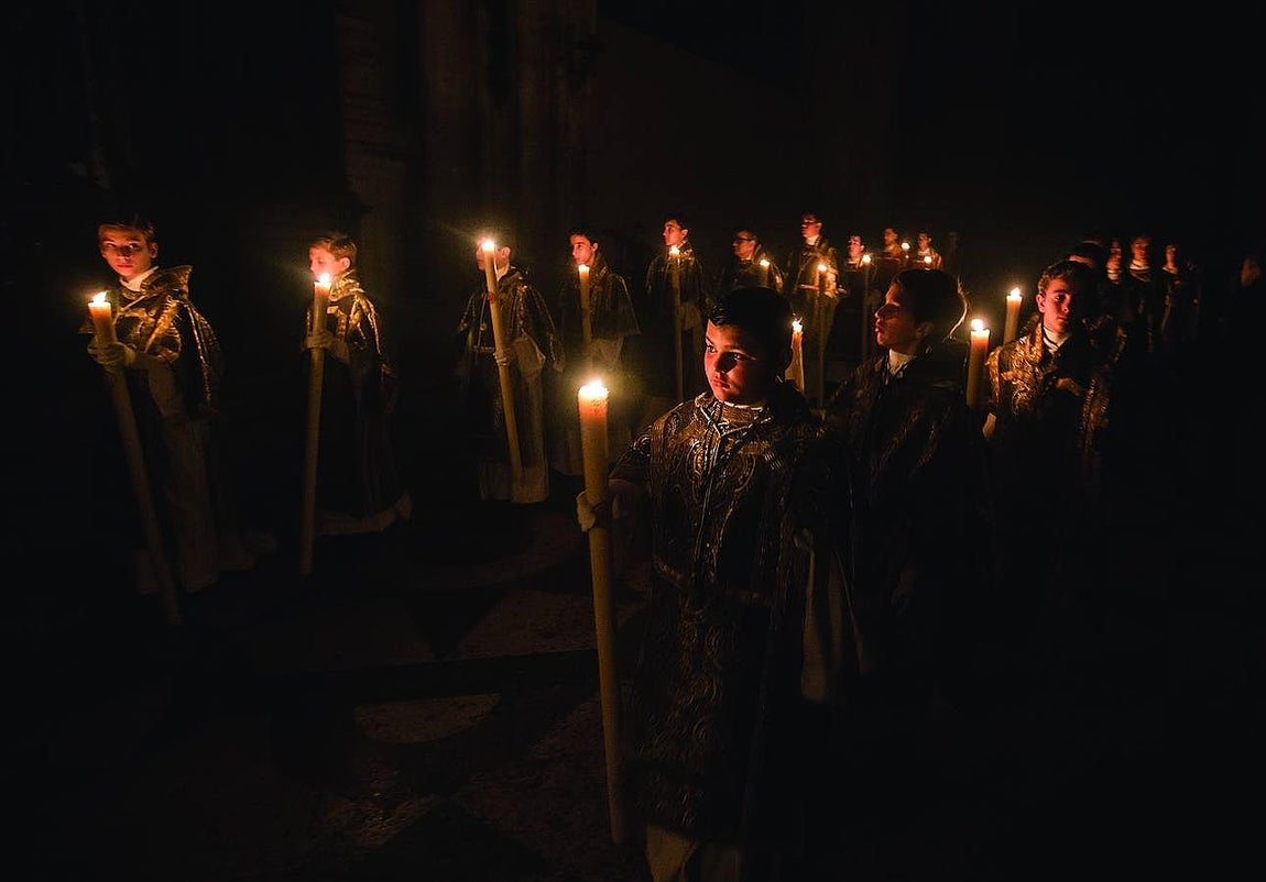 La Madrugada en el interior de la Catedral, por Serrano
