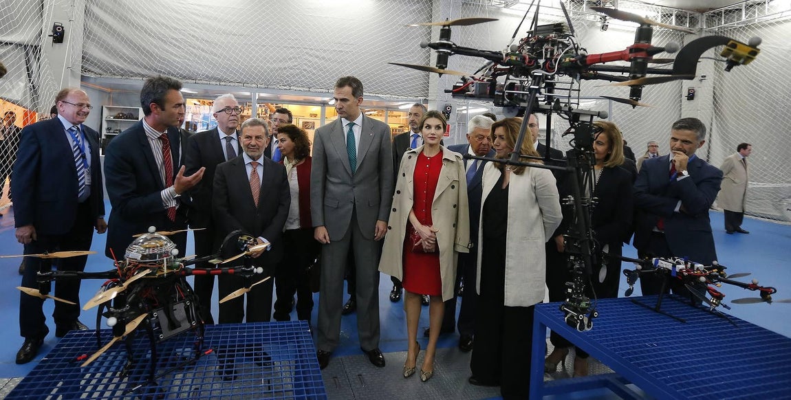 Los Reyes de España, de visita en Aerópolis