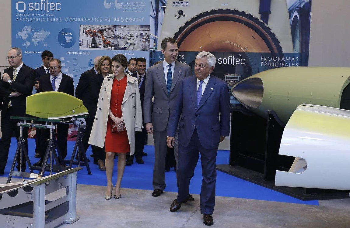 Los Reyes de España, de visita en Aerópolis