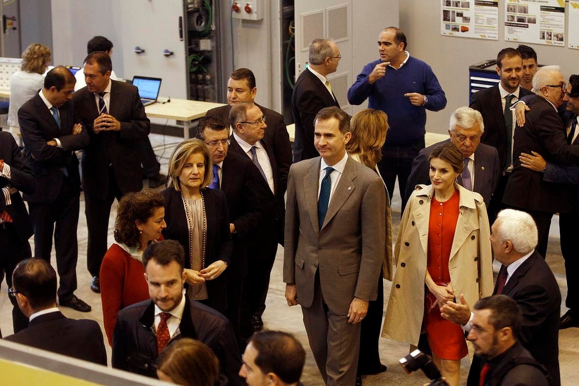 Los Reyes de España, de visita en Aerópolis