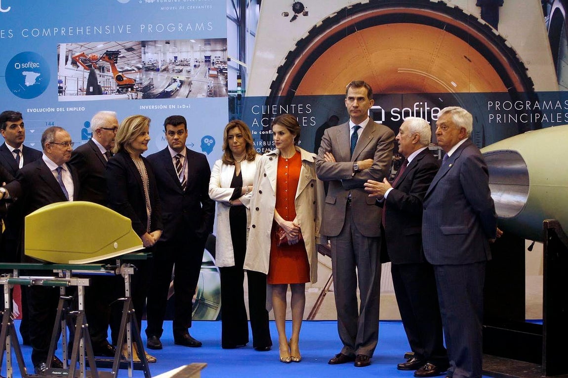 Los Reyes de España, de visita en Aerópolis