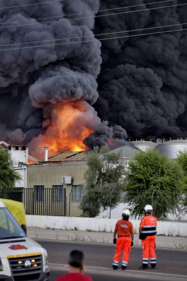 Las imágenes del impresionante fuego en la factoría nazarena