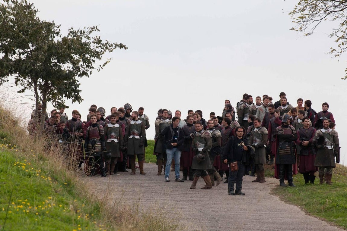 Estampas del rodaje de «Juego de Tronos» en el Castillo de Almodóvar