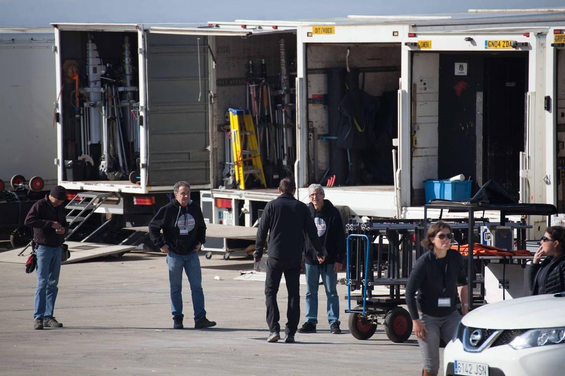 Estampas del rodaje de «Juego de Tronos» en el Castillo de Almodóvar