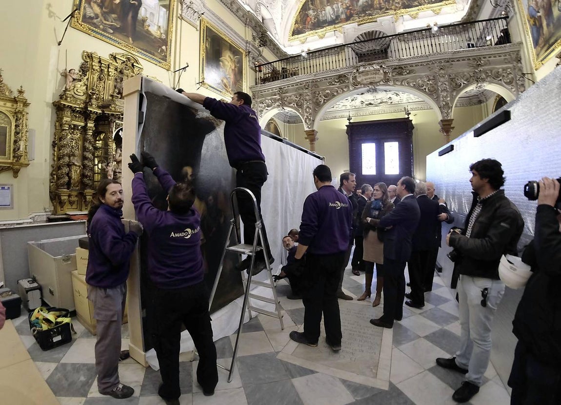 Dos lienzos de Murillo viajan de la Caridad al IAPH