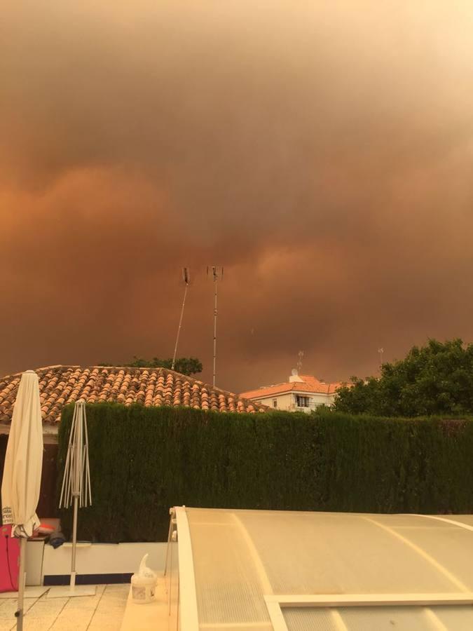 Las fotos del fuego desde Matalascañas