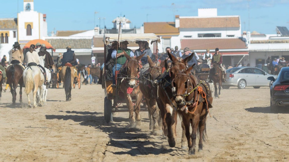 Sol, caballos y buen ambiente en El Rocío