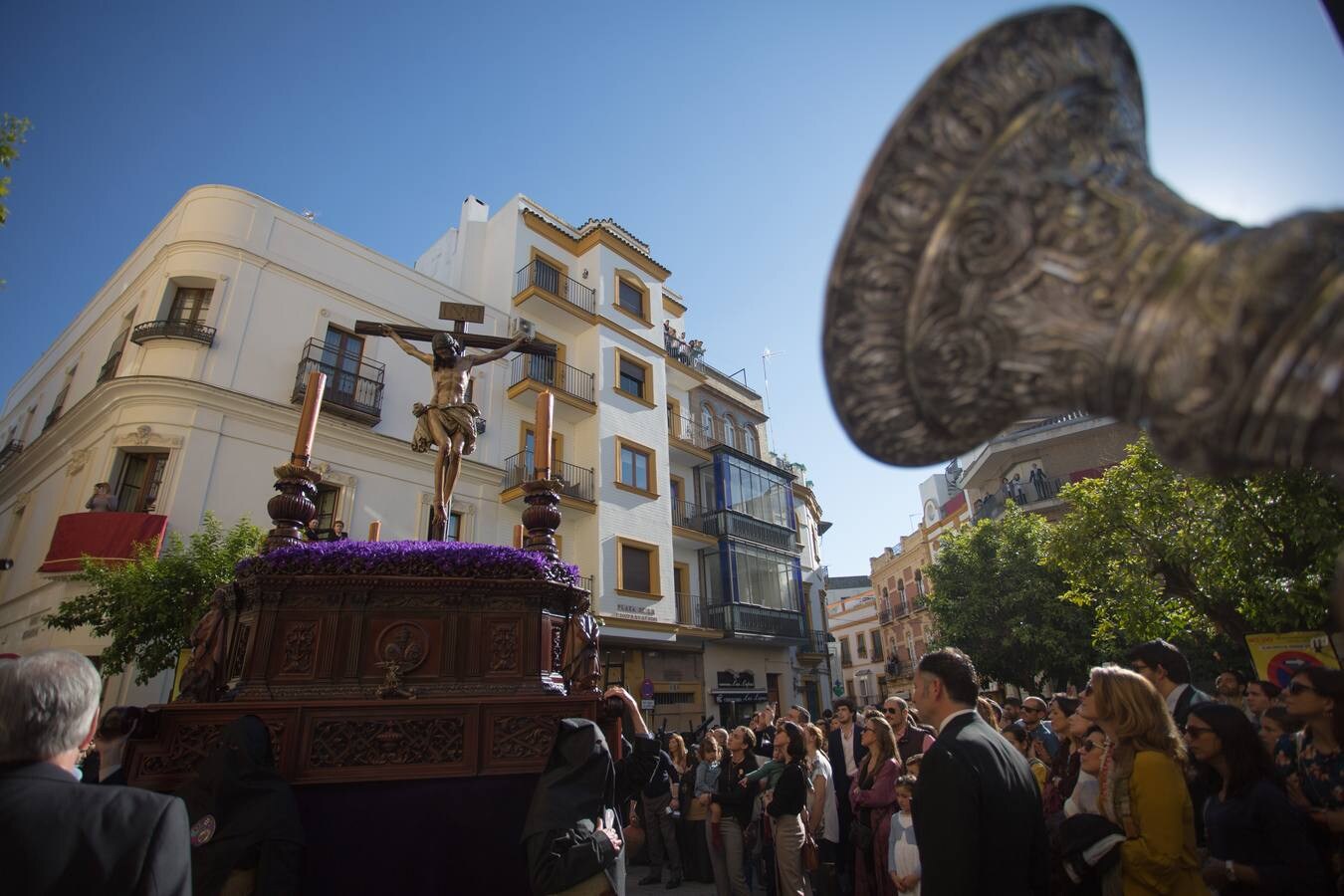 En fotos, la austeridad de Los Estudiantes en la Semana Santa de Sevilla 2018