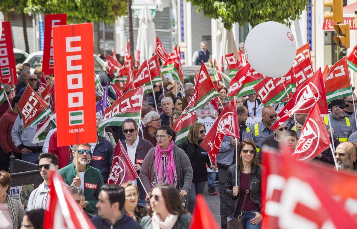 La manifestación central de Huelva, en imágenes