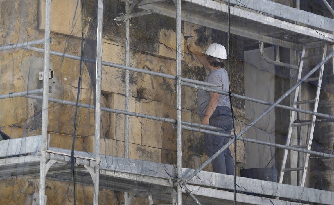 La restauración del alminar de San Juan de Córdoba, en imágenes
