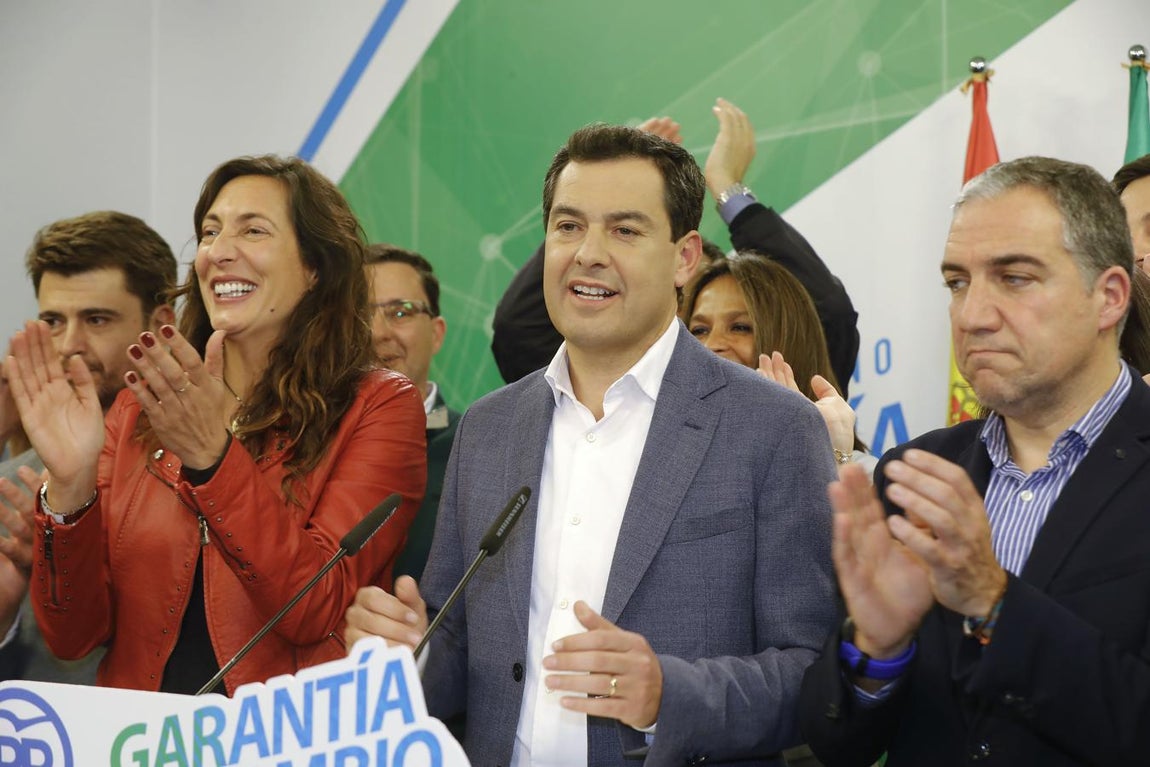 Euforia en la sede regional del Partido Popular tras conocer los resultados de las elecciones andaluzas