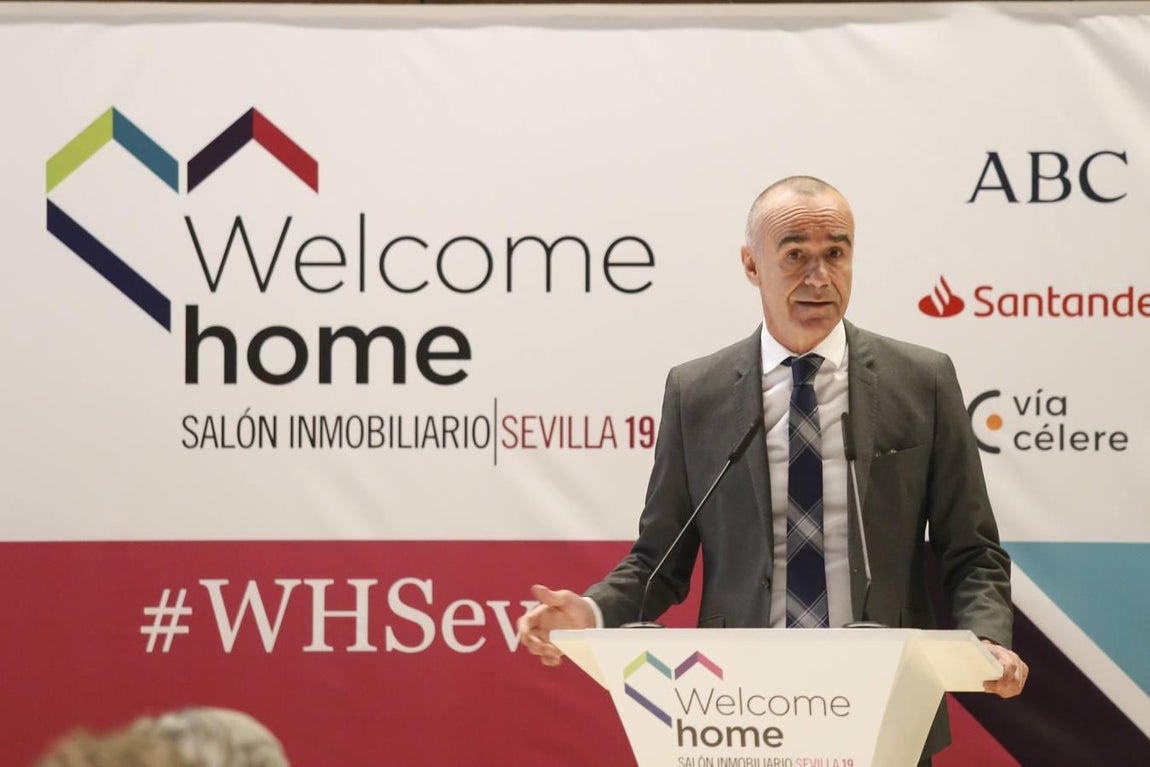 Antonio Muñoz en la apertura del salón inmobiliario Welcome Home