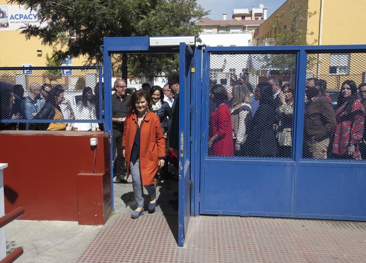 El mitin de Carmen Calvo y Luis Planas en Córdoba, en imágenes