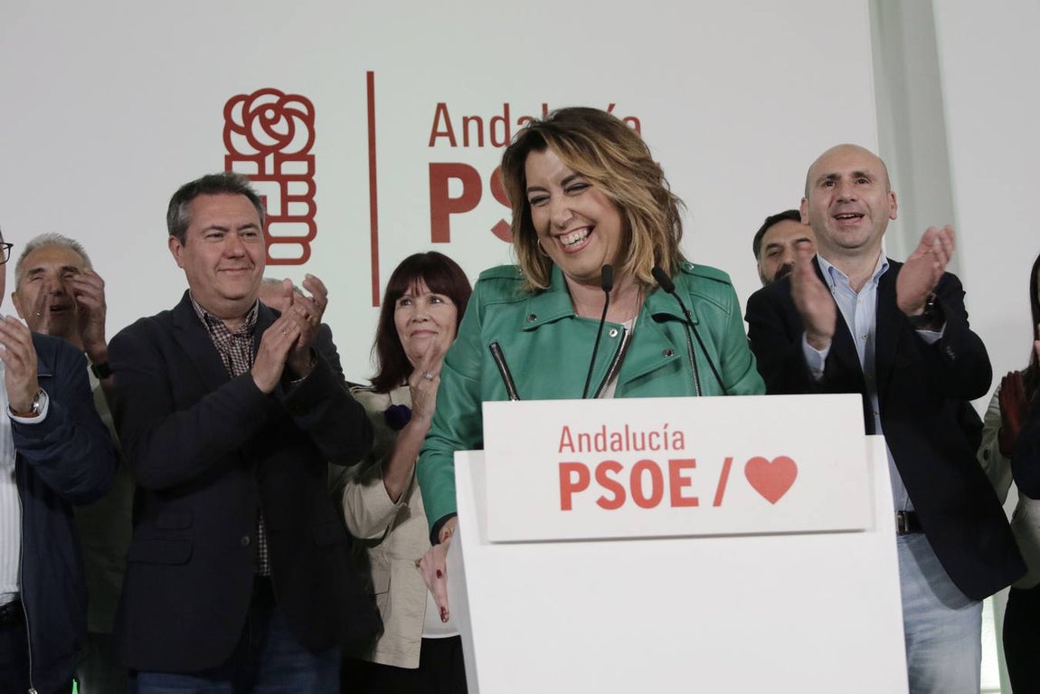 Ascenso del PSOE en Andalucía, las imágenes de la celebración