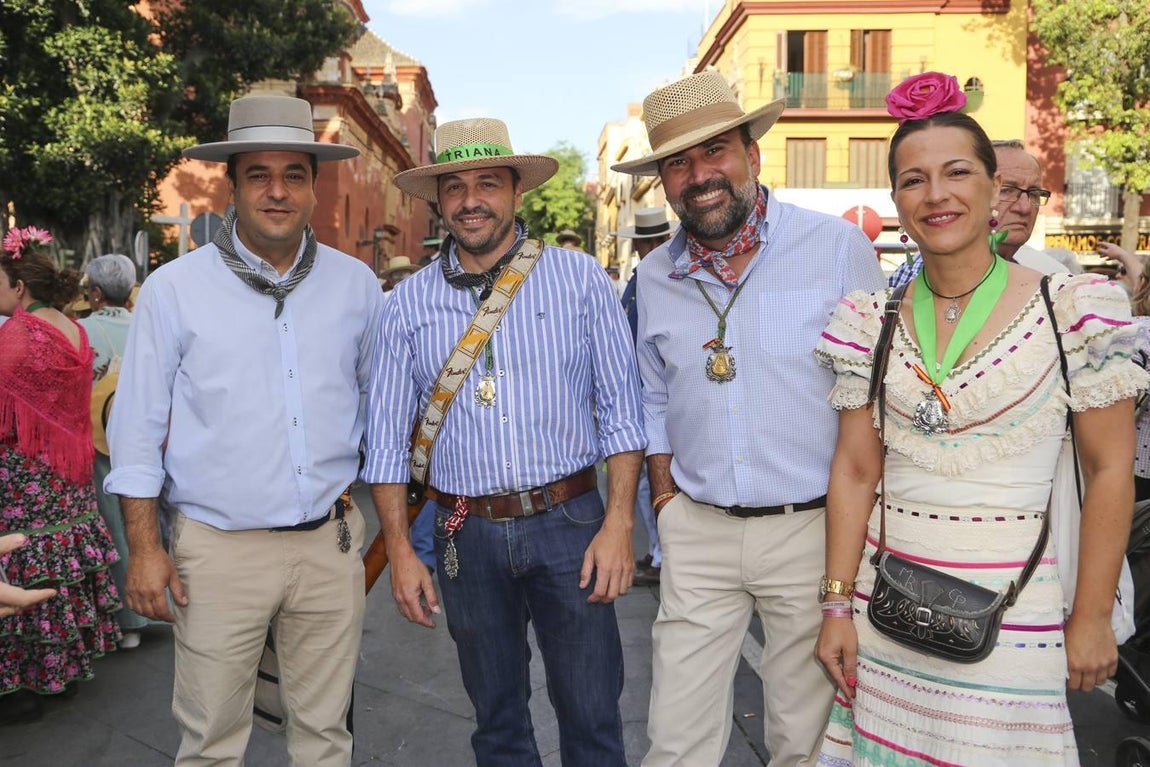Nicasio Sánchez, Antonio Moreno, Alfonso Barrera y Rosario García