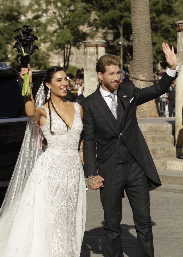 En imágenes, las mejores imágenes que dejó el enlace de Ramos y Pilar Rubio