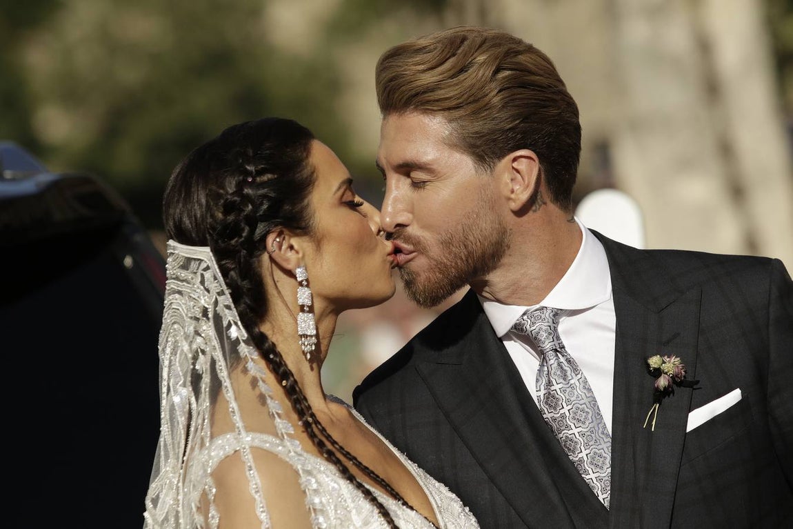 En imágenes, las mejores imágenes que dejó el enlace de Ramos y Pilar Rubio