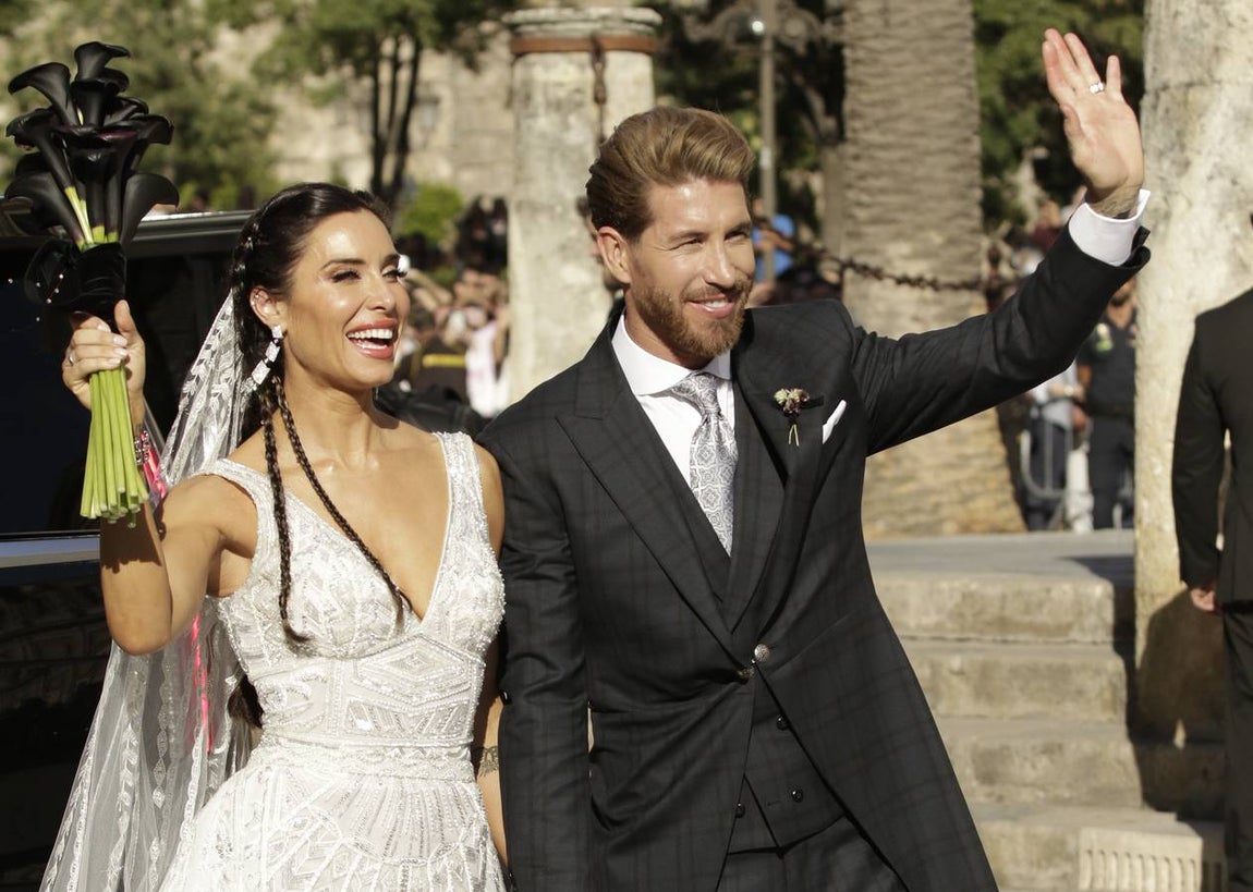 En imágenes, las mejores imágenes que dejó el enlace de Ramos y Pilar Rubio