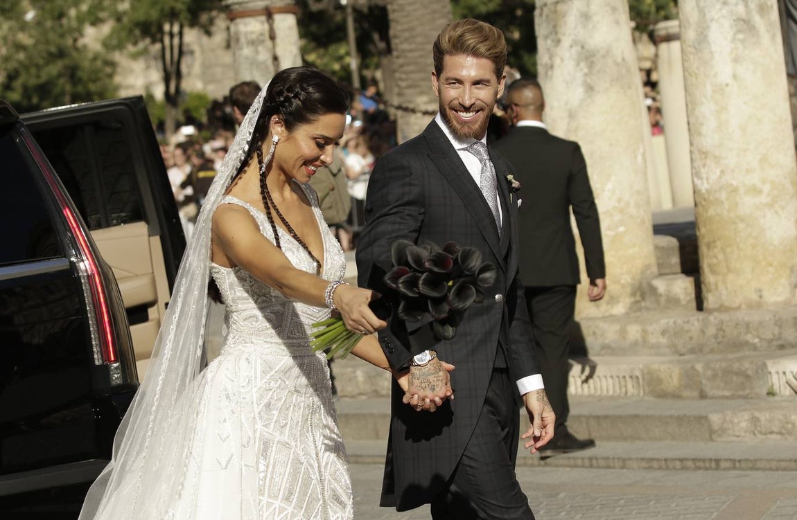 En imágenes, las mejores imágenes que dejó el enlace de Ramos y Pilar Rubio
