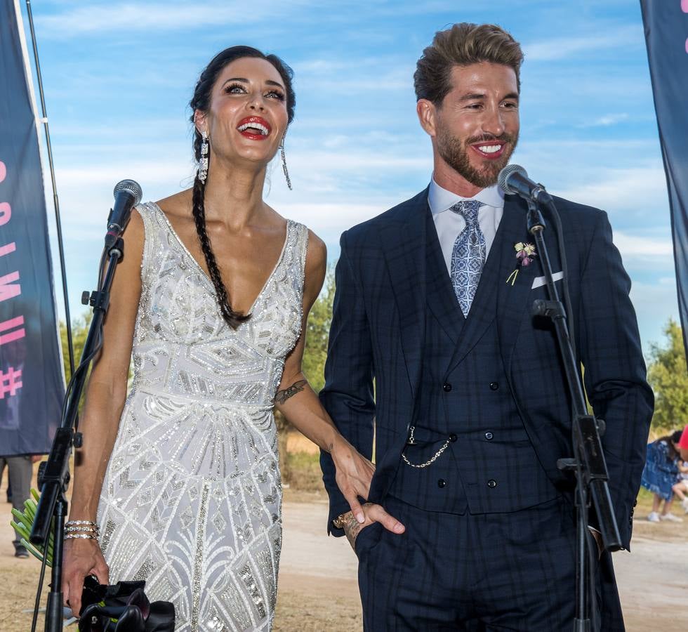 En imágenes, las mejores imágenes que dejó el enlace de Ramos y Pilar Rubio