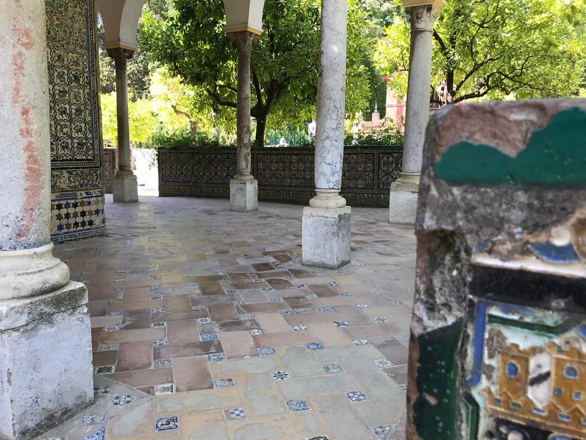 En imágenes, los desperfectos del Alcázar de Sevilla