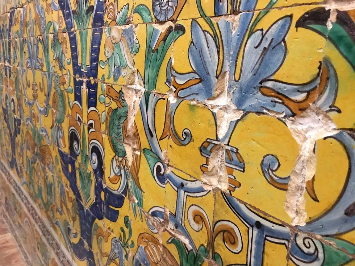 En imágenes, los desperfectos del Alcázar de Sevilla