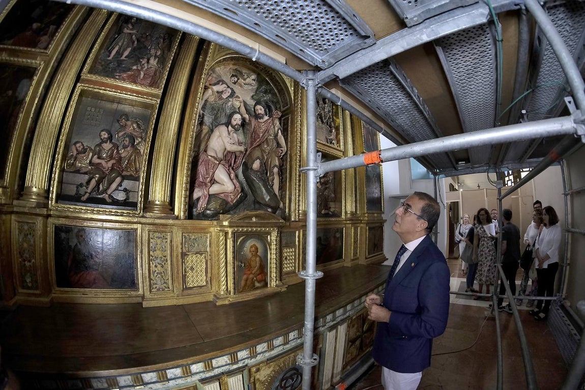 Vuelta a la vida del retablo de San Juan Bautista de la iglesia de la Anunciación