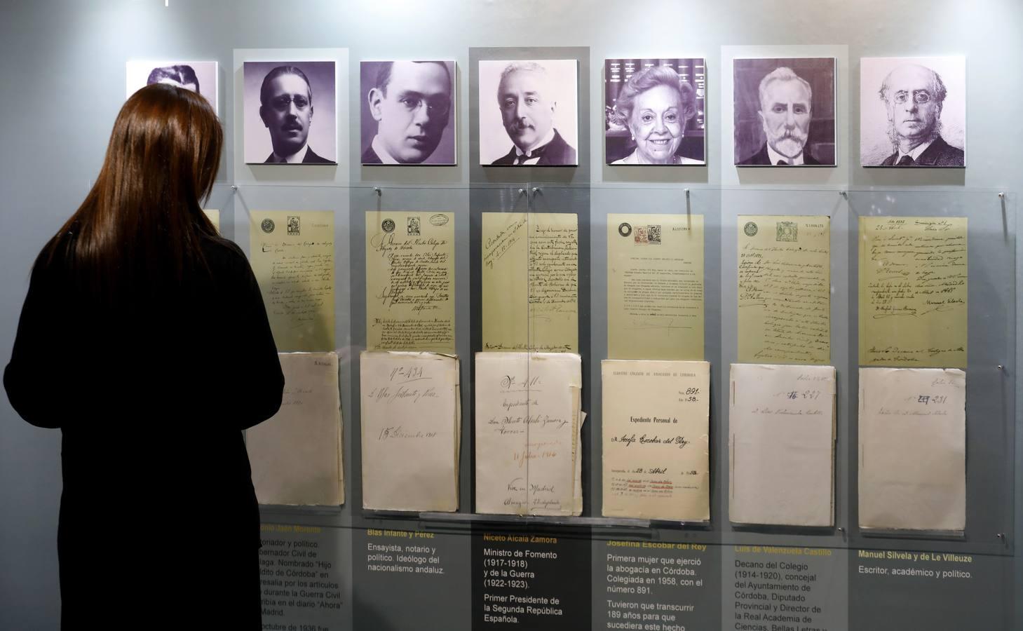 Una muestra recoge los 250 años de historia del Colegio de Abogados de Córdoba