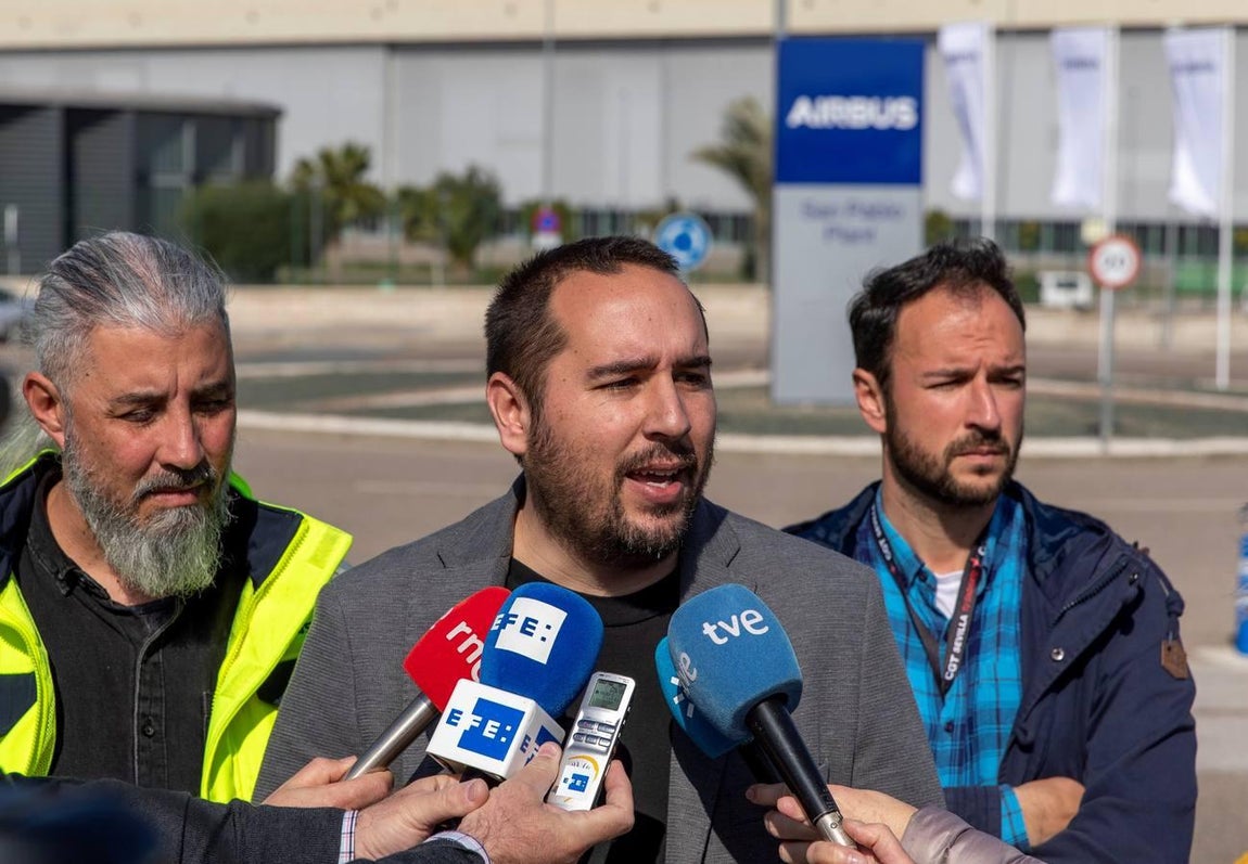 Concentración de trabajadores de Airbus en Sevilla