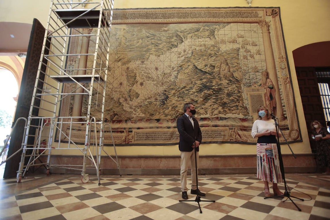 Vuelve a poder visitarse el Salón de los Tapices del Real Alcázar de Sevilla