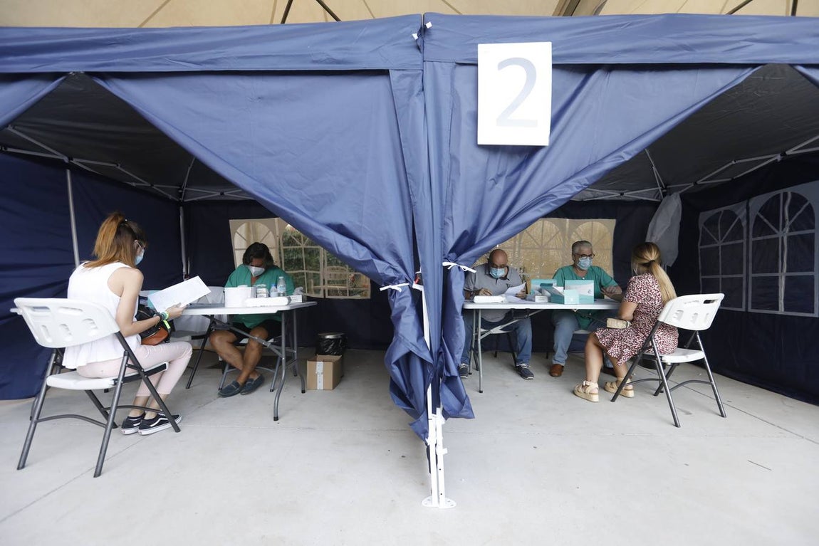 En imágenes, los test en la Escuela de Magisterio «Sagrado Corazón» de Córdoba