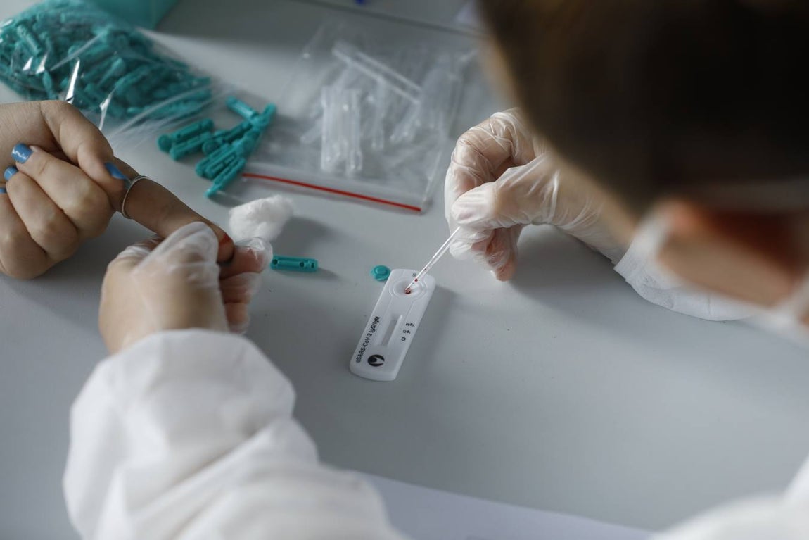 En imágenes, los test en la Escuela de Magisterio «Sagrado Corazón» de Córdoba