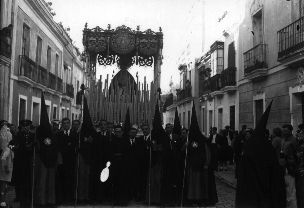 Nuestra Señora de la Palma de la Hermandad del Buen Fin en un estampa antigua