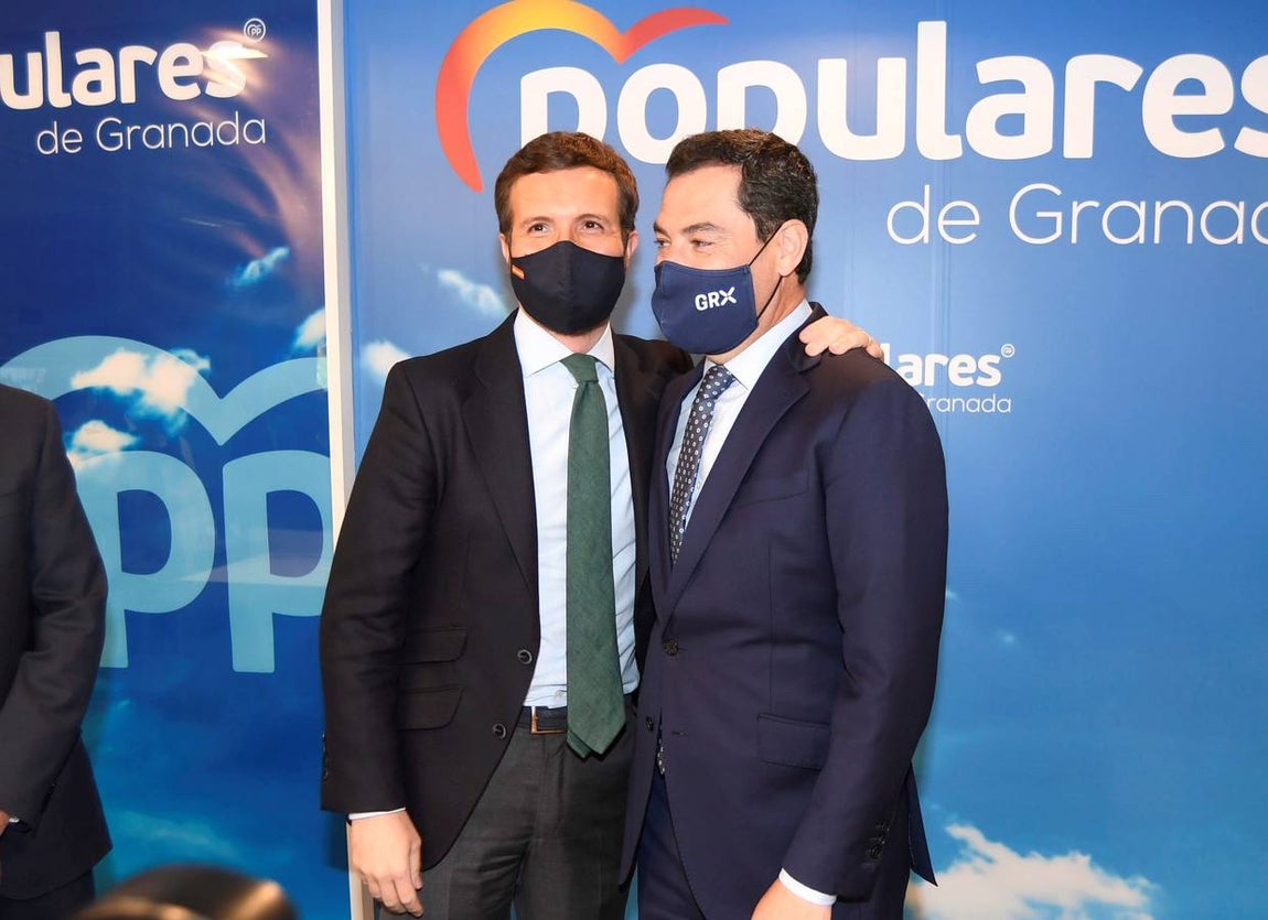 Encuentro en Granada de Juanma Moreno y Pablo Casado