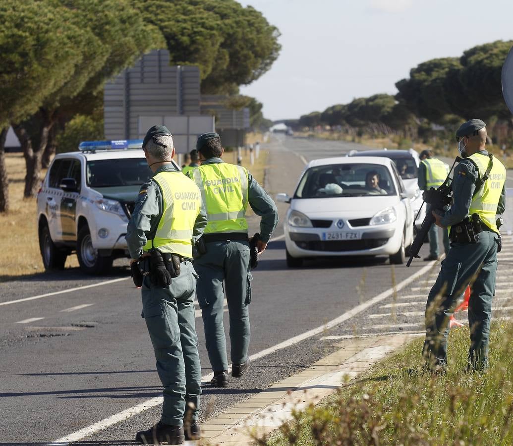 Controles a la entrada de Matalascañas