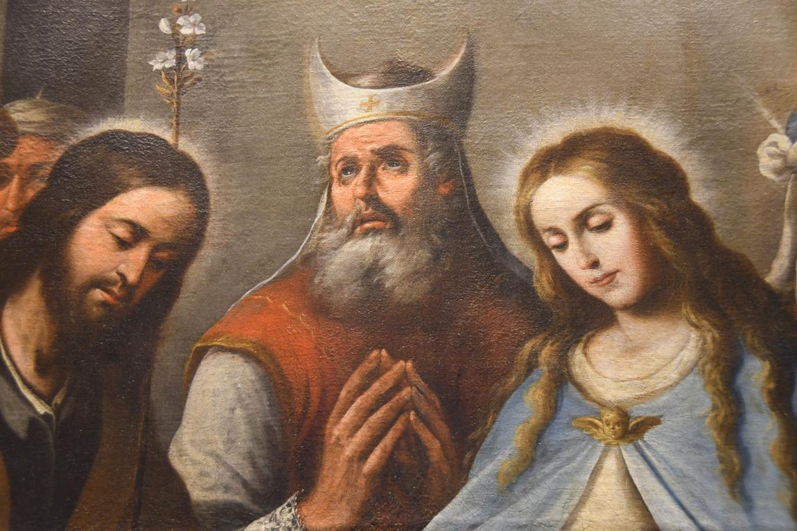 Imágenes de la presentación de la restauración de la pintura de Murillo en el Gran Poder