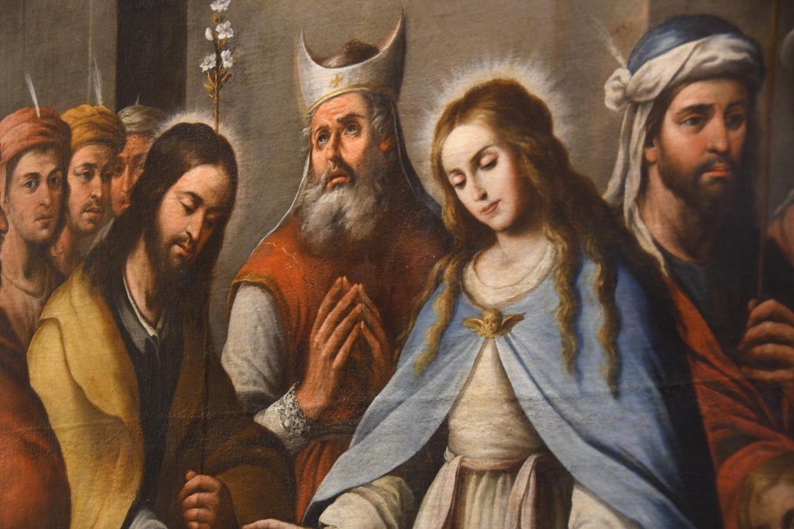 Imágenes de la presentación de la restauración de la pintura de Murillo en el Gran Poder