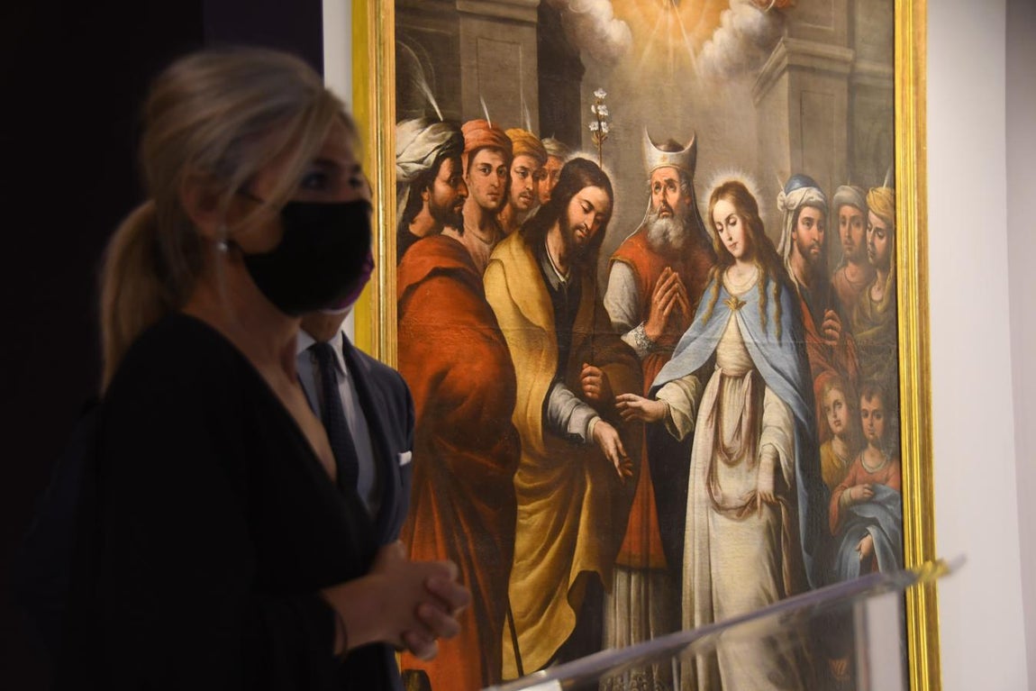 Imágenes de la presentación de la restauración de la pintura de Murillo en el Gran Poder