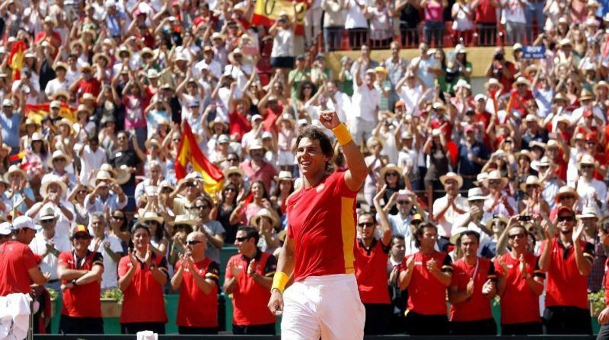 Rafa Nadal en la Copa Davis de 2011 en Córdoba, en imágenes