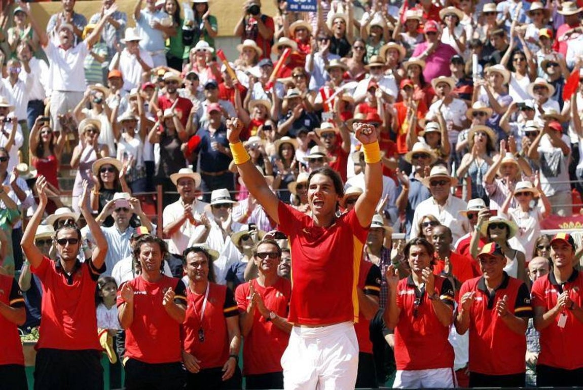 Rafa Nadal en la Copa Davis de 2011 en Córdoba, en imágenes