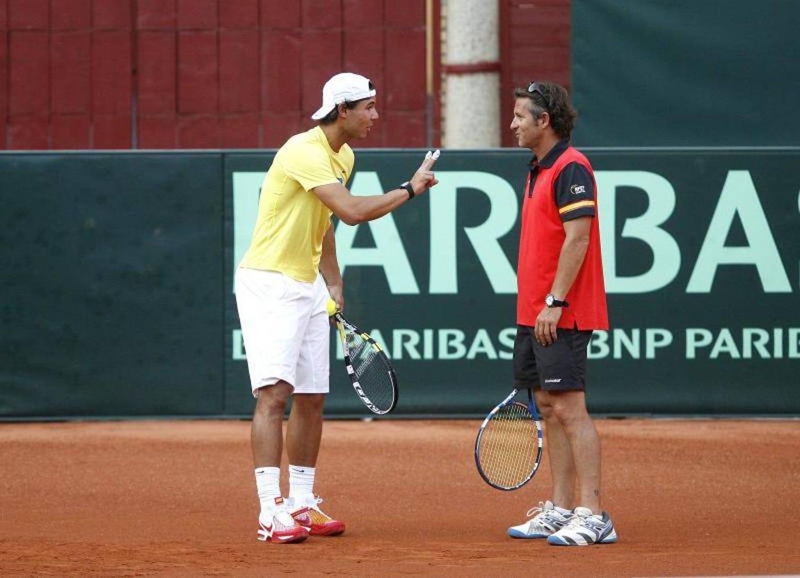 Rafa Nadal en la Copa Davis de 2011 en Córdoba, en imágenes