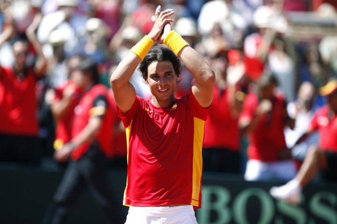 Rafa Nadal en la Copa Davis de 2011 en Córdoba, en imágenes