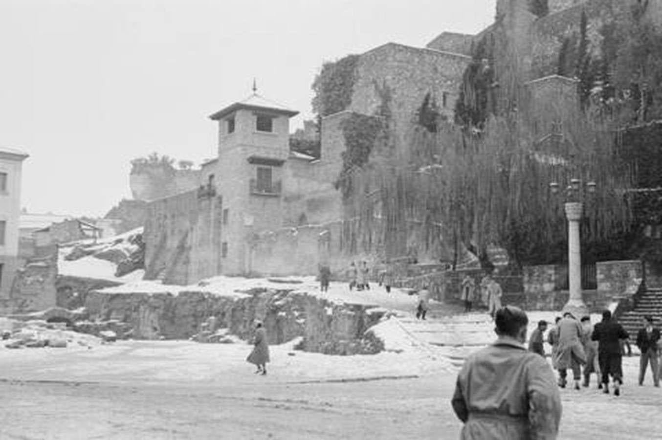 En imágenes, la insólita nevada que cayó sobre Málaga en 1954