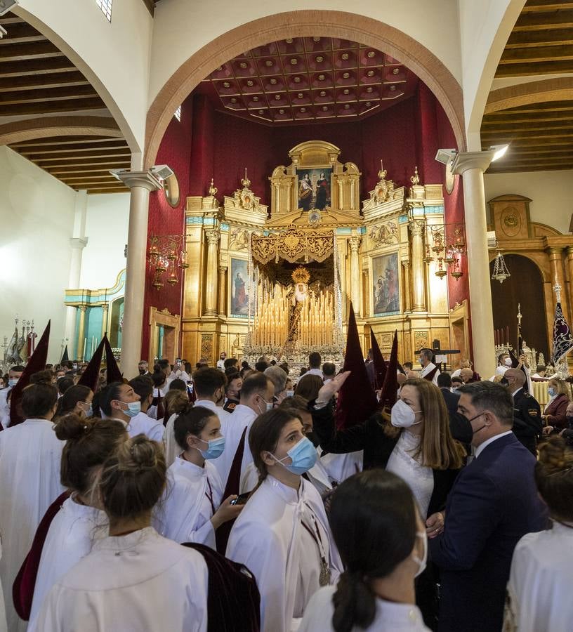 La hermandad del Cerro del Águila suspende su estación de penitencia en este Martes Santo de 2022. MANUEL GÓMEZ