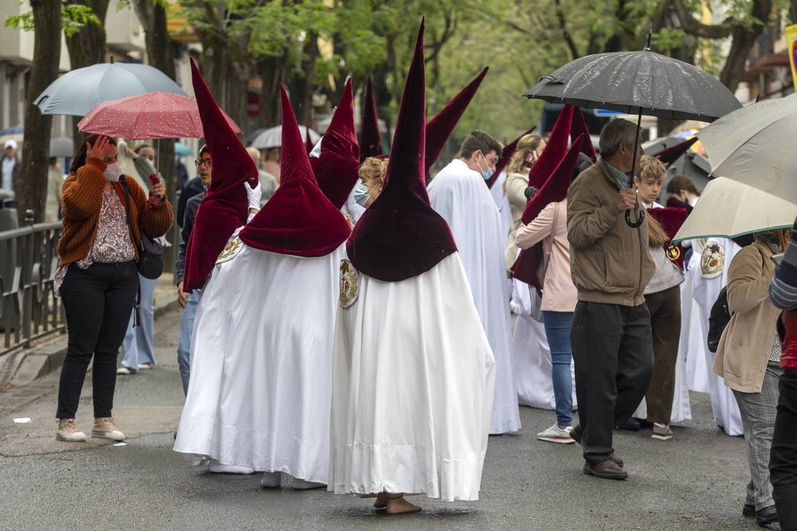 La hermandad del Cerro del Águila suspende su estación de penitencia en este Martes Santo de 2022. MANUEL GÓMEZ
