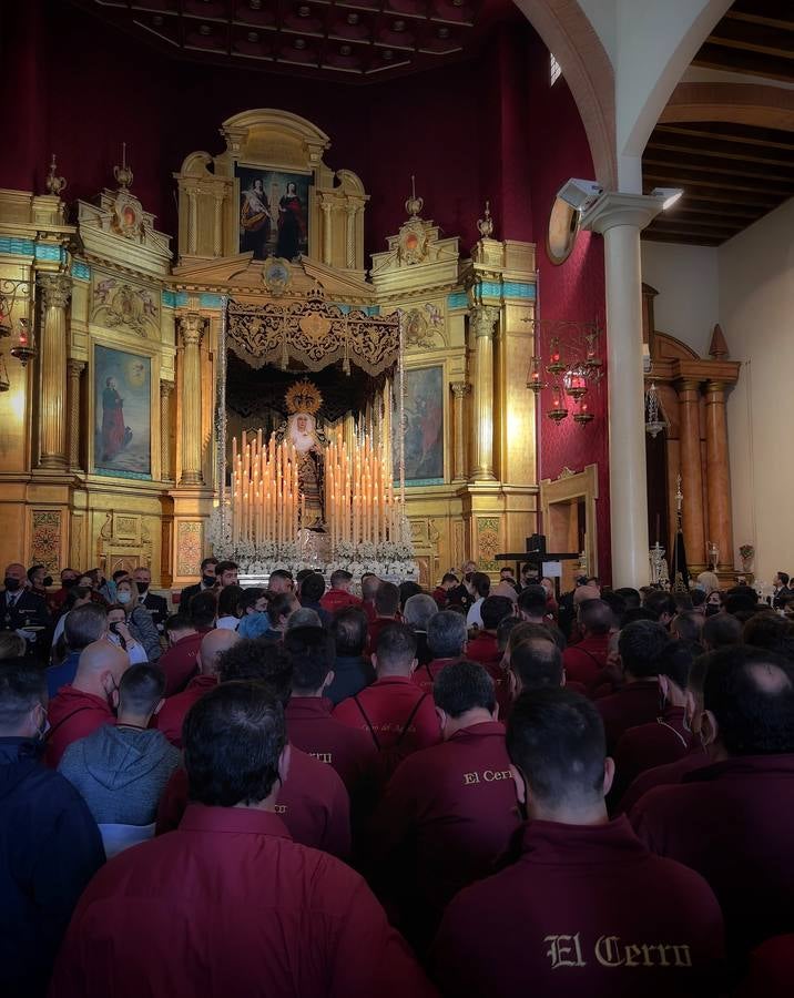 La hermandad del Cerro del Águila suspende su estación de penitencia en este Martes Santo de 2022. MANUEL GÓMEZ