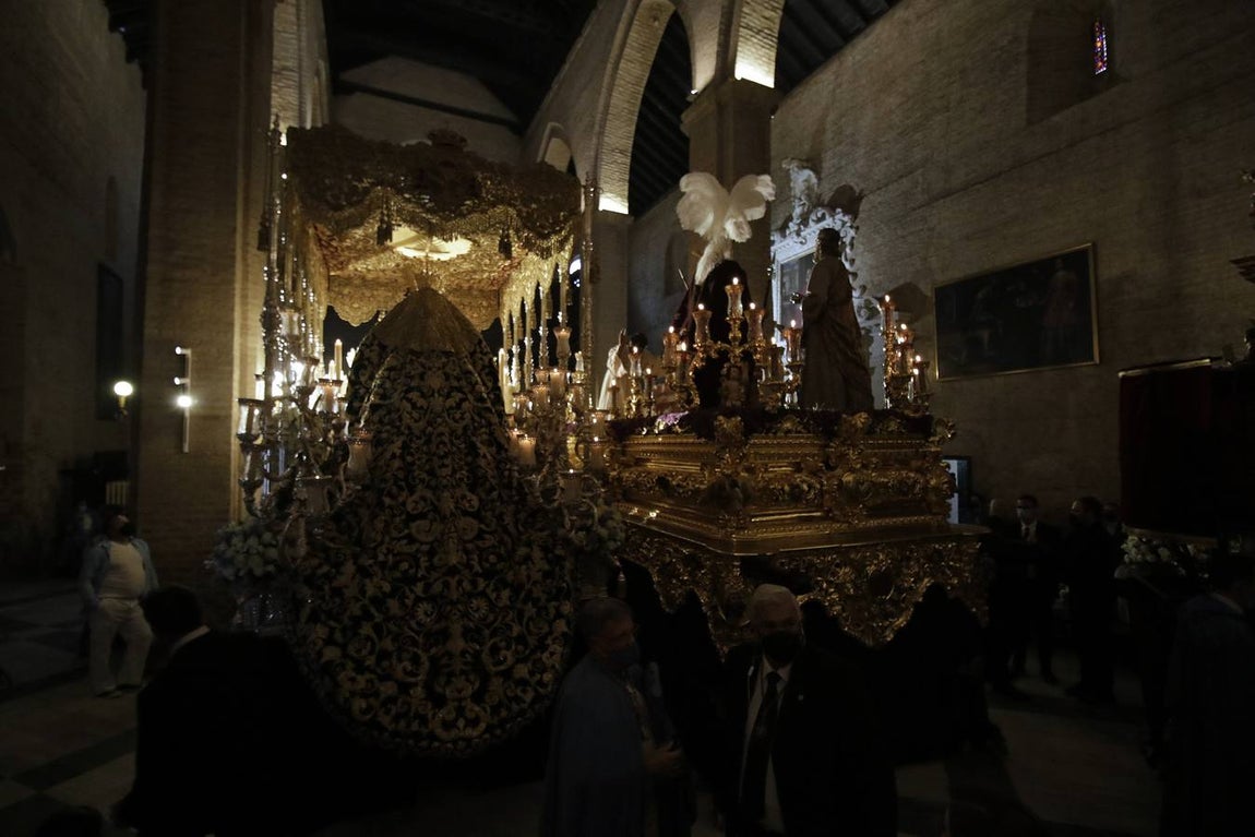 La hermandad de San Esteban suspende su estación de penitencia en el Martes Santo de 2022. JUAN FLORES